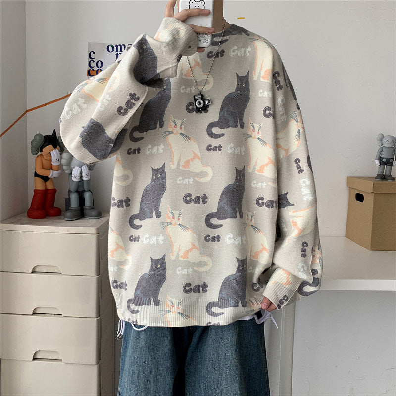 Hip-Hop Fashionable Brand Knitwear Loose Bottoming Shirt