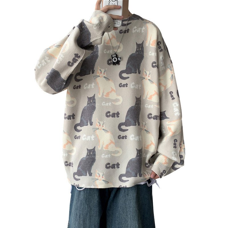 Hip-Hop Fashionable Brand Knitwear Loose Bottoming Shirt