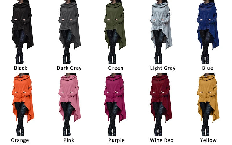 Winter Autumn Fashion Oversize Hoodies Sweatshirt Women Loose Hoody Mantle Hooded Pullover Outwear Coat Vestidos Mujer Shirts