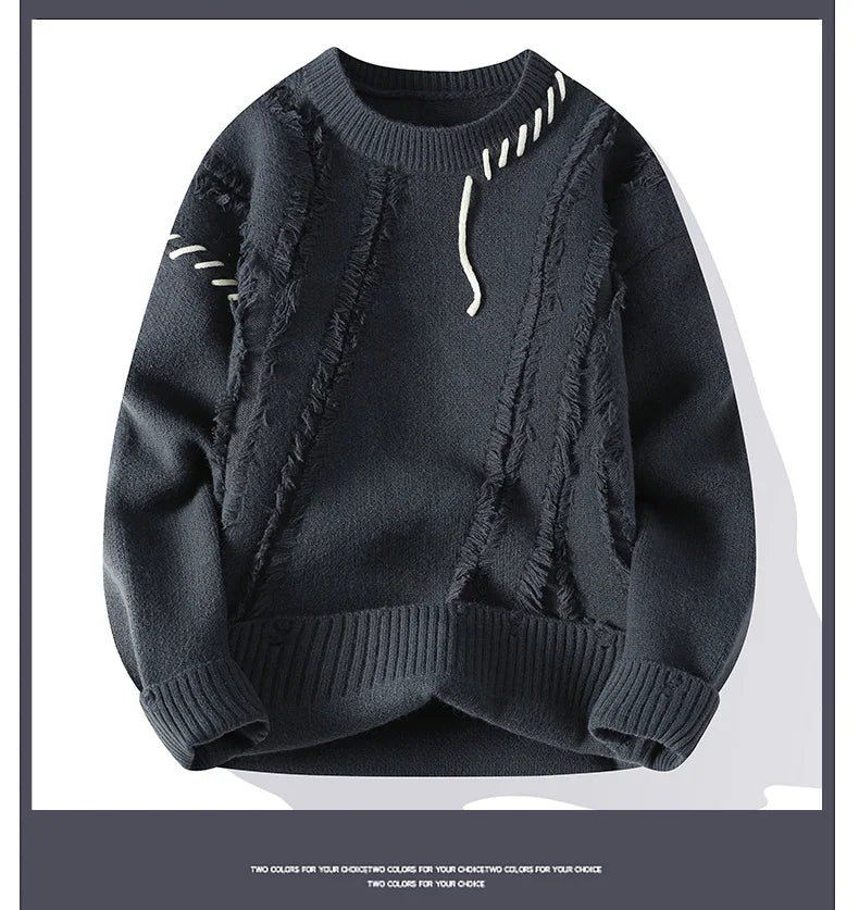 Men's Fashion casual Sweaters 2024 Winter new style Men sweater youth Thicken Warm wool pullovers male size M-4XL ﻿