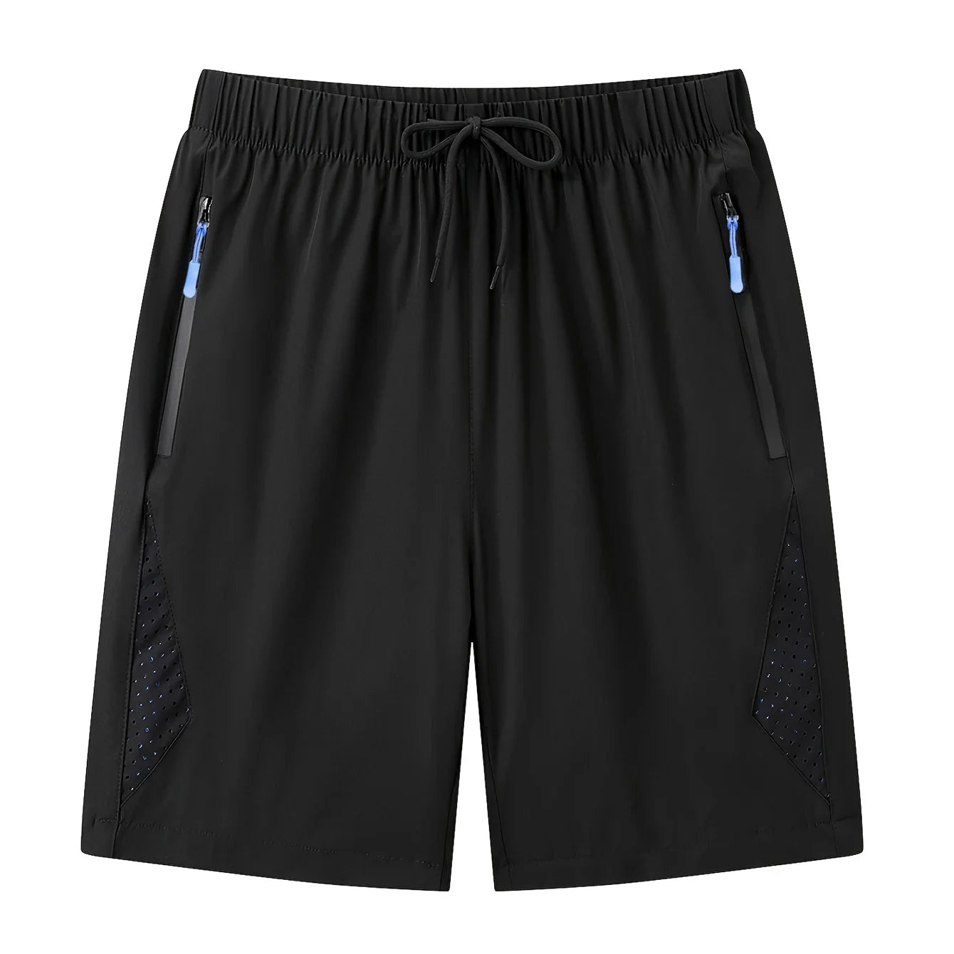 2024 Summer Black Breathable Elastic Waist Men’s Quick Dry Fitness Jogging Shorts