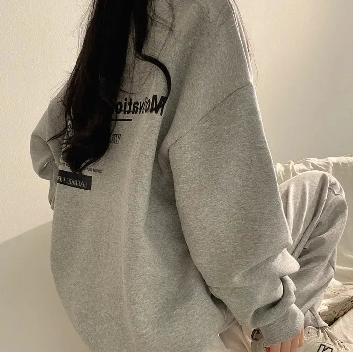 New Oversized Hoodie Women Sweatshirts Long Sleeve Hoodies Casual Letter Print Loose Pullovers Harajuku Sweatshirt Female Ins