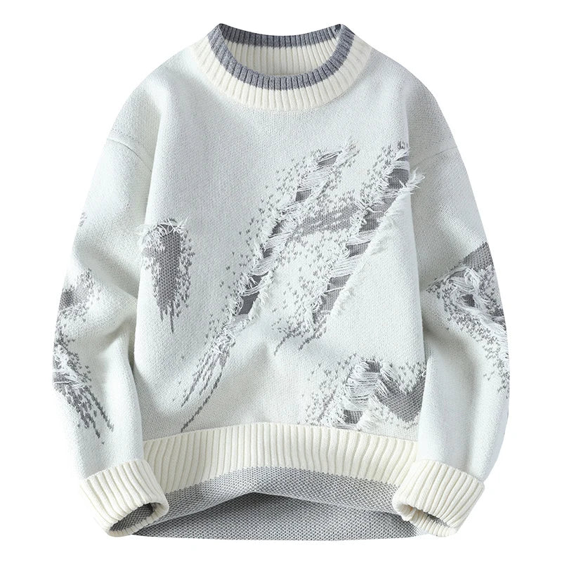 2024 Thick Warm wool pullovers Autumn/Winter Men's Fashion Casual Sweaters comfortable Knittwear Men loose sweater youth M-4XL