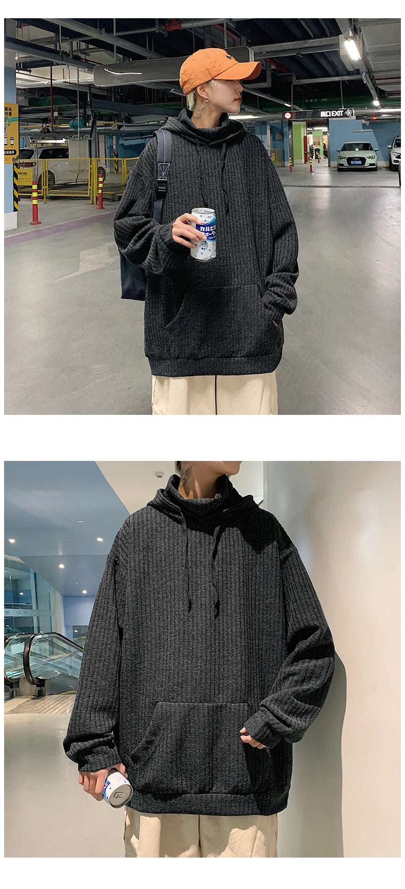 Sweater Men Spring Autumn Men's Hooded Sweater Casual Pullover Warm Knitted Sweatercoat Pull Homme Plus Size 3XL Streetwear