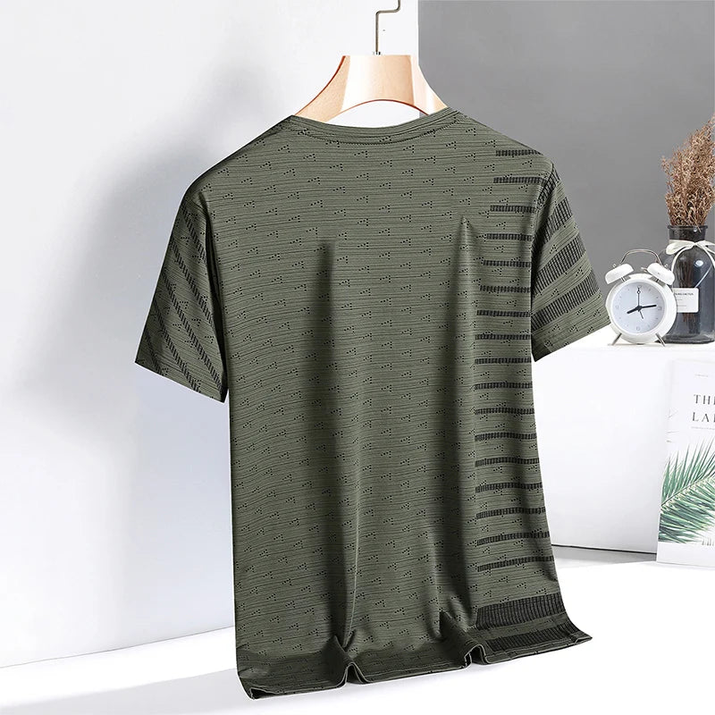 Quick Dry Sport T Shirt Men'S 2024 Short Sleeves Summer Casual Black OverSize 3XL Top Tees GYM T-Shirt Tshirt Clothes