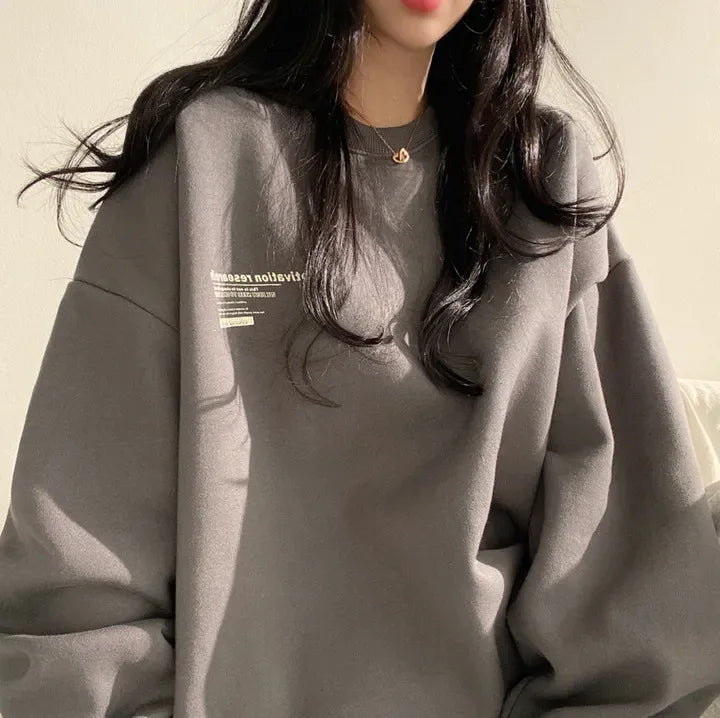 New Oversized Hoodie Women Sweatshirts Long Sleeve Hoodies Casual Letter Print Loose Pullovers Harajuku Sweatshirt Female Ins