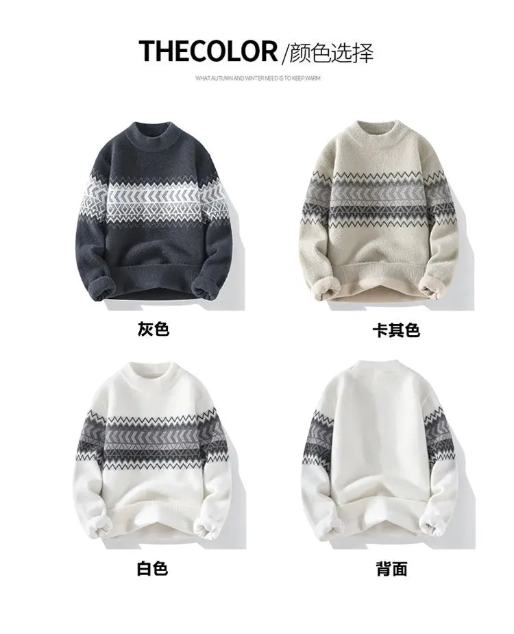 Sweaters men 2023 winter korean style mens warm sweater men fashion sweaters autumn Men's wool pullovers size M-XXXL MY0169