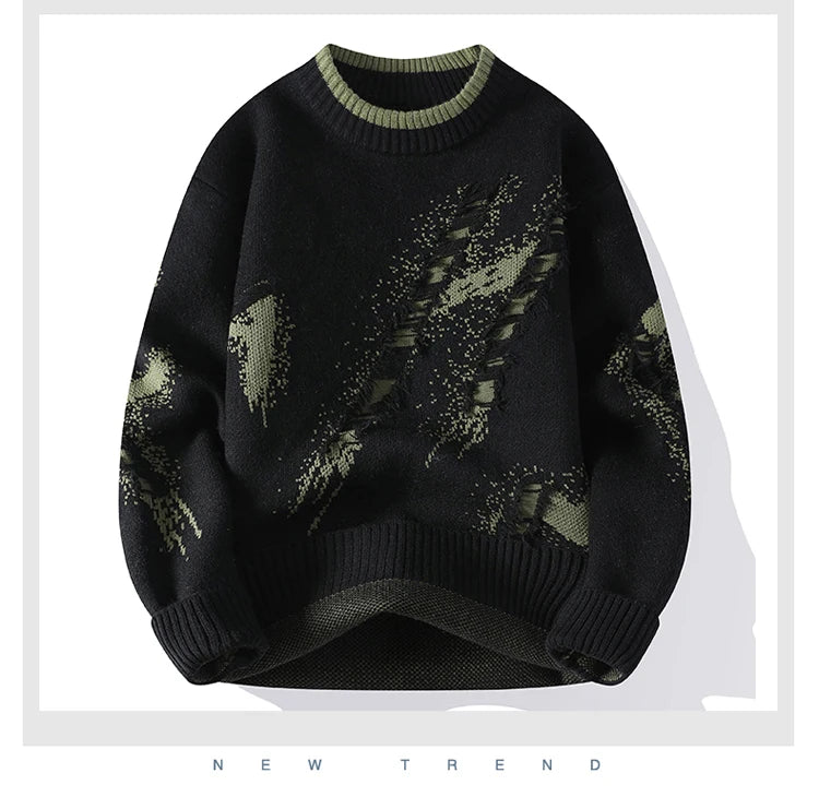 2024 Thick Warm wool pullovers Autumn/Winter Men's Fashion Casual Sweaters comfortable Knittwear Men loose sweater youth M-4XL