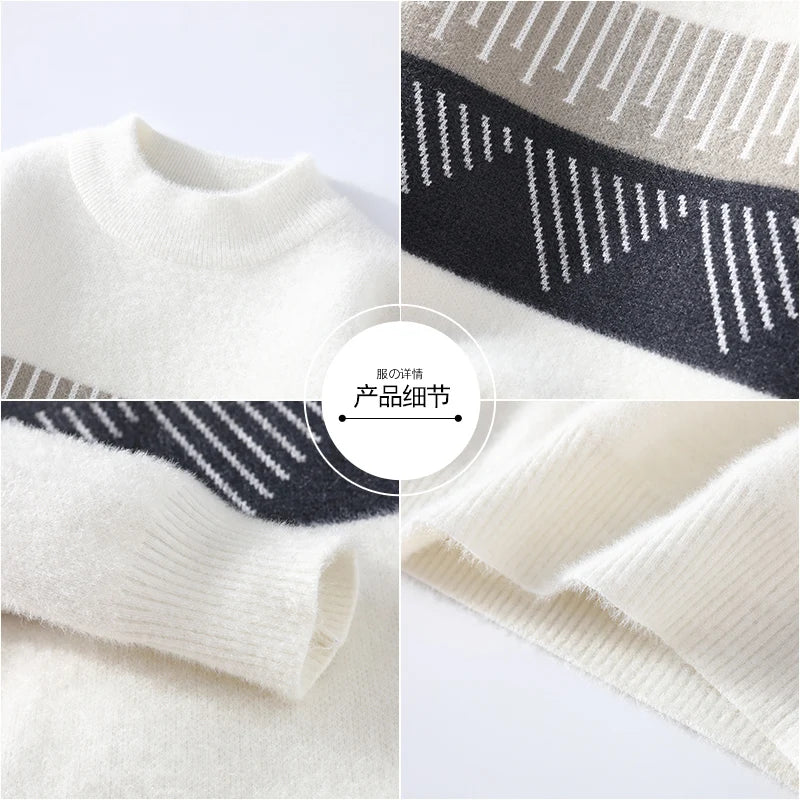 Sweaters men 2023 winter korean style mens warm sweater men fashion sweaters autumn Men's wool pullovers size M-XXXL MY0169