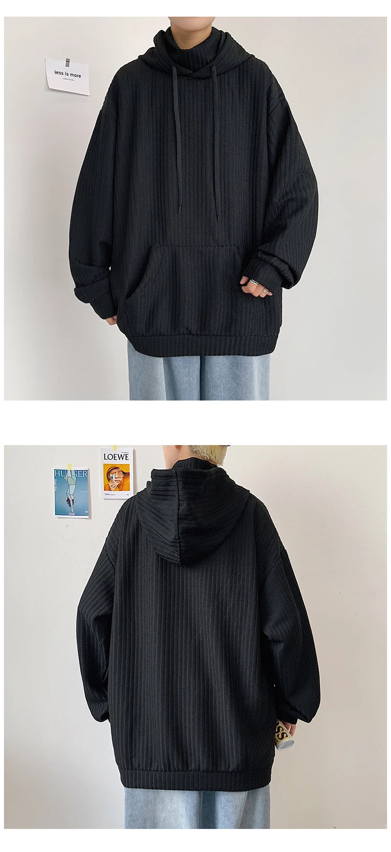 Sweater Men Spring Autumn Men's Hooded Sweater Casual Pullover Warm Knitted Sweatercoat Pull Homme Plus Size 3XL Streetwear