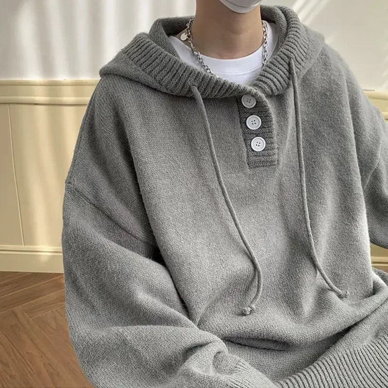 Hooded large size sweater men's spring and autumn Japanese retro lazy coat oversize hooded sweatshirt sweatshirts promo hoodie