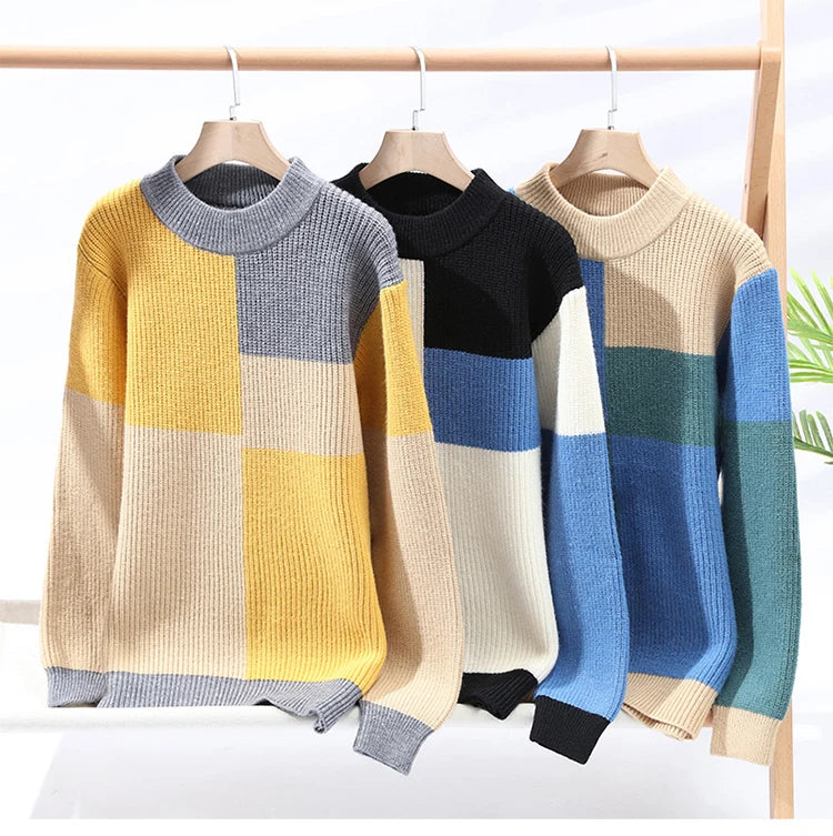 Pullovers Men's Clothing Fashion Sweater For Men Men's Sweat-shirt Knit Autumn Casual Hombre Warm Solid Spring Male Streetwear