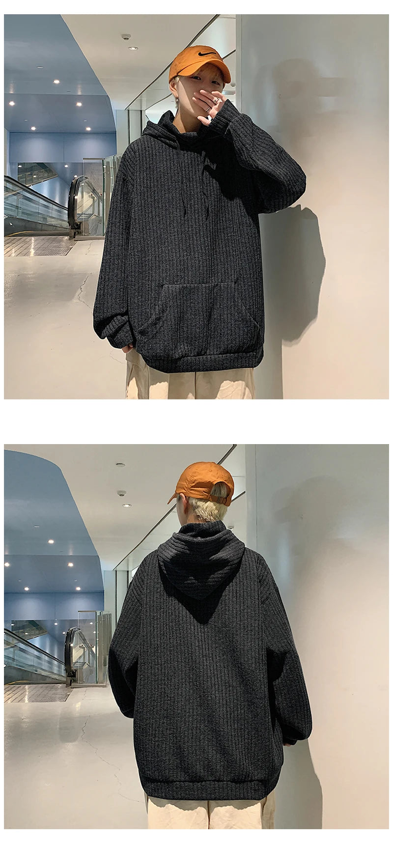 Sweater Men Spring Autumn Men's Hooded Sweater Casual Pullover Warm Knitted Sweatercoat Pull Homme Plus Size 3XL Streetwear