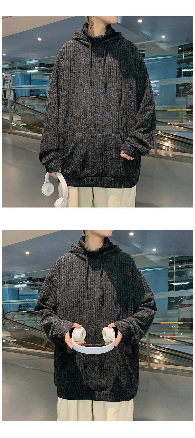 Sweater Men Spring Autumn Men's Hooded Sweater Casual Pullover Warm Knitted Sweatercoat Pull Homme Plus Size 3XL Streetwear