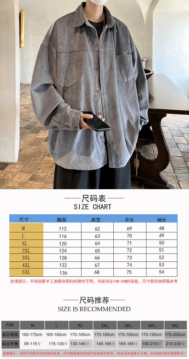 Fashion Lapel Button All-match Solid Shirts Coats Men's Clothing 2024 Spring New Loose Casual Long Sleeve Tops Korean Shirt