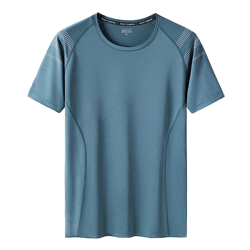 Quick dry oversized sport t-shirt for men in multiple sizes, short sleeves, gym apparel.