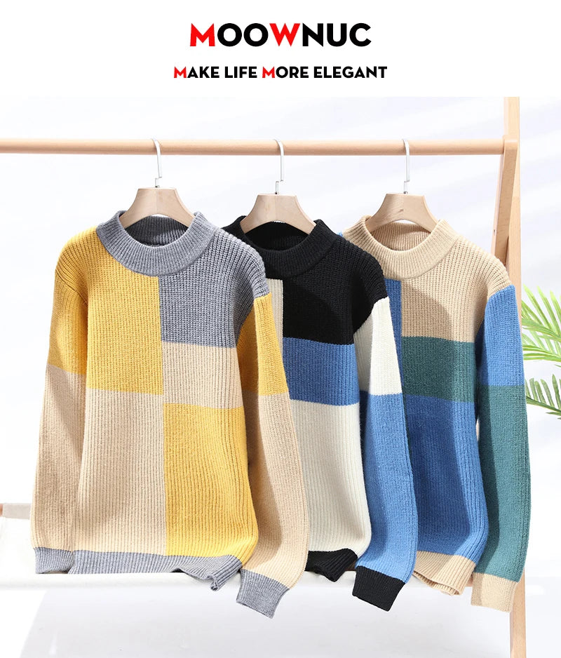 Pullovers Men's Clothing Fashion Sweater For Men Men's Sweat-shirt Knit Autumn Casual Hombre Warm Solid Spring Male Streetwear