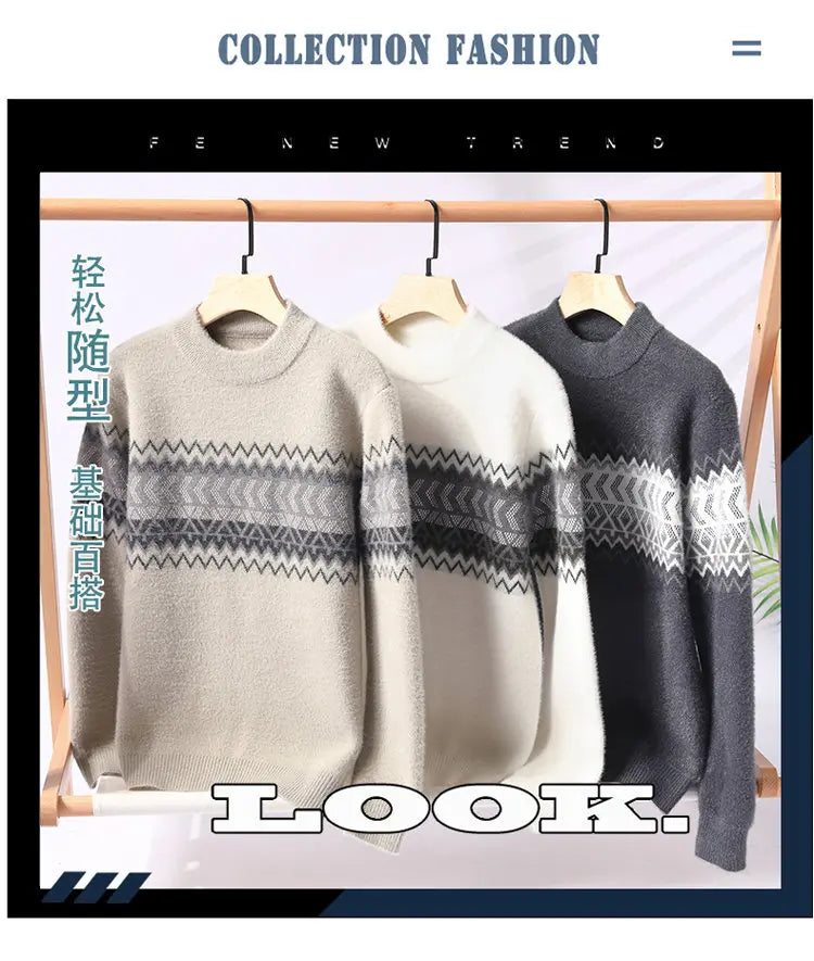 Sweaters men 2023 winter korean style mens warm sweater men fashion sweaters autumn Men's wool pullovers size M-XXXL MY0169