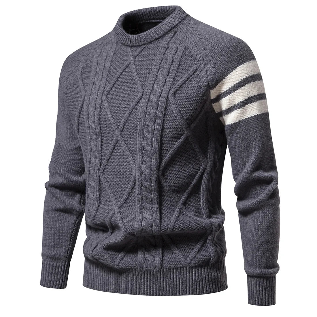 Spring Autumn Mens Sweater Round Neck Tight Casual Japanese Knitted Pullover Harajuku Men Sweater Knitted Sweaters Man Clothes