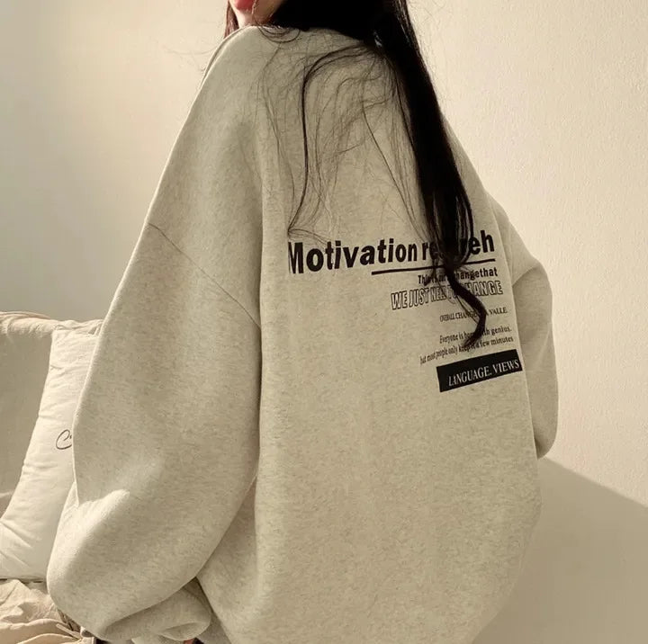 New Oversized Hoodie Women Sweatshirts Long Sleeve Hoodies Casual Letter Print Loose Pullovers Harajuku Sweatshirt Female Ins