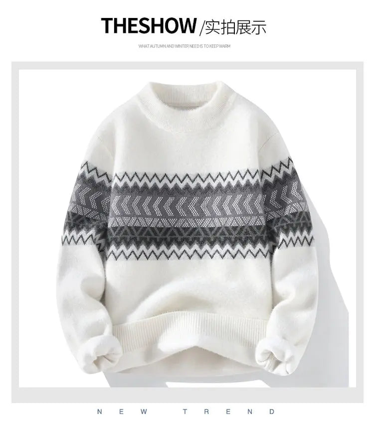 Sweaters men 2023 winter korean style mens warm sweater men fashion sweaters autumn Men's wool pullovers size M-XXXL MY0169