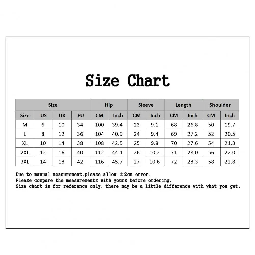 Size chart for Men's Harajuku Half Sleeve Tee with measurements in CM and inches.