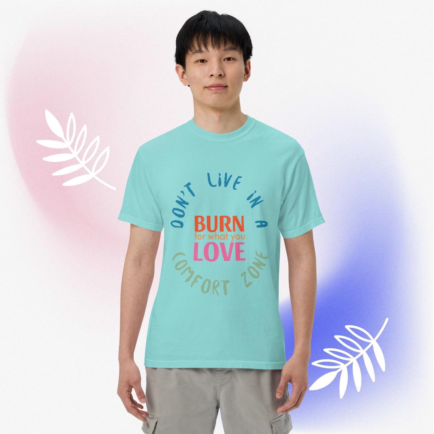 Burn love garment-dyed heavyweight t-shirt