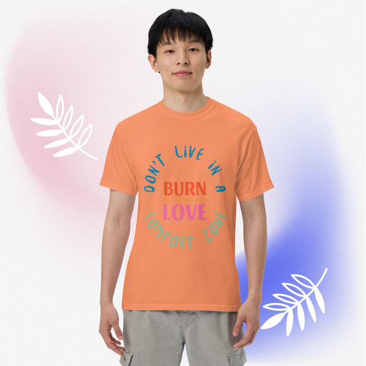 Burn love garment-dyed heavyweight t-shirt