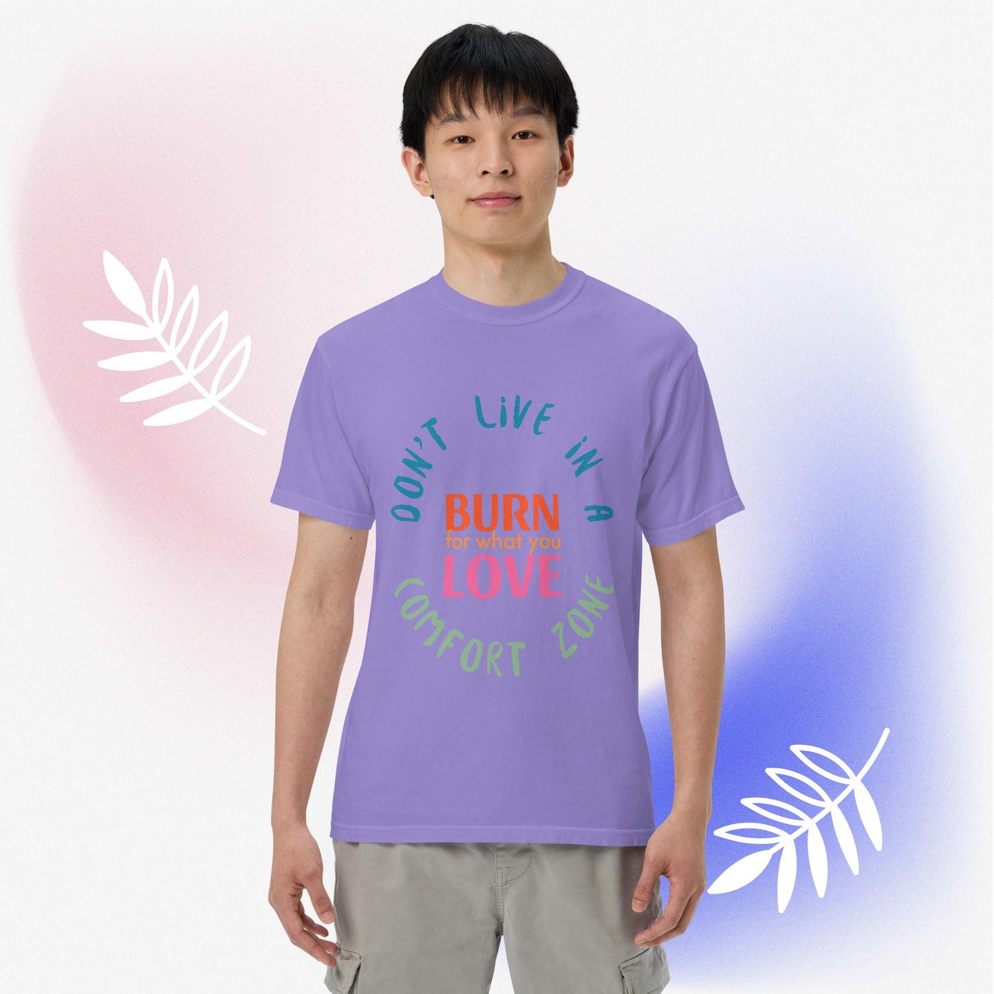 Burn love garment-dyed heavyweight t-shirt